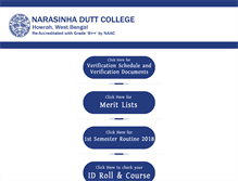 Tablet Screenshot of narasinhaduttcollege.edu.in